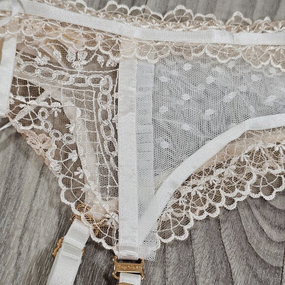 NWT Honey Birdette Capucine Ivory Suspender Garter Belt Size Large - Picture 6 of 7